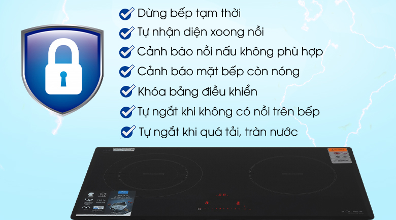 Bếp từ đôi Kocher DI801GE IPLUS