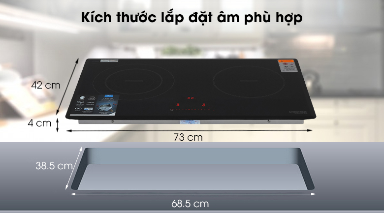 Bếp từ đôi Kocher DI801GE IPLUS